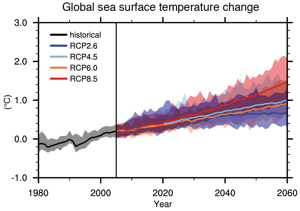 世界の海面水温の変化